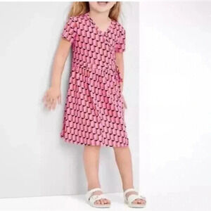 Diane Von Furstenberg For Target Pink Modern Geo Faux Wrap Dress Size M 8 NWT